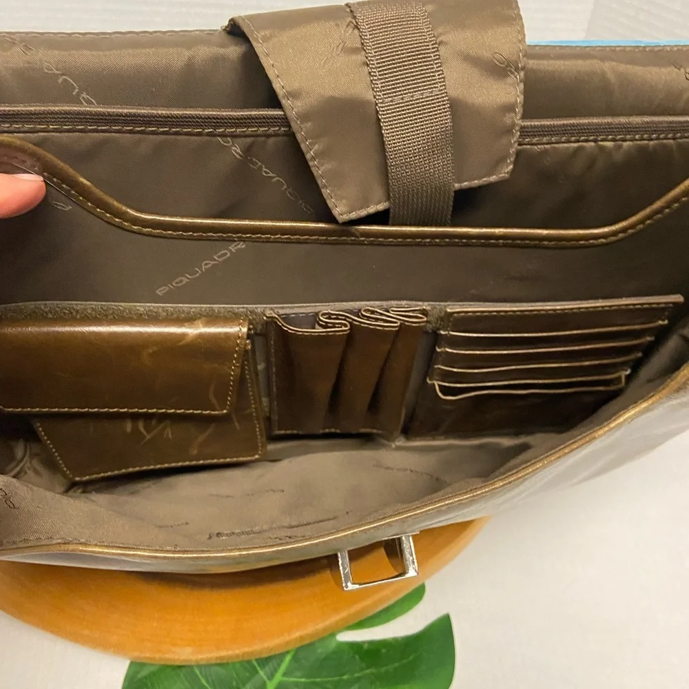 Piquadro Leather Lap Top Bag
